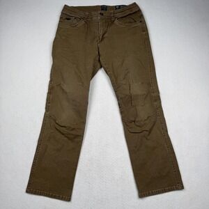 Kuhl Kanvus Jeans Mens 32x30 Brown Canvas Straight Leg Outdoor Pants Workwear